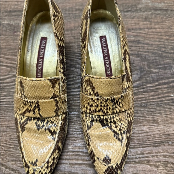 Walter Hagen 7.5 Croc GUC/EUC Brown Loafers - Picture 10 of 15